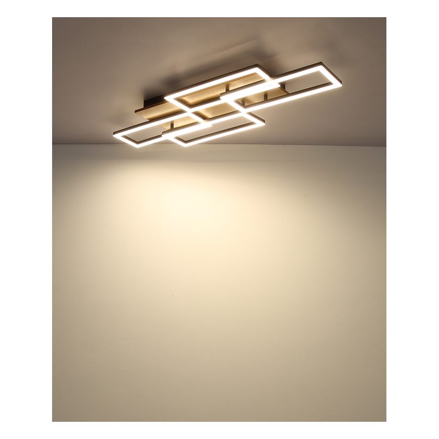 Globo - Dimeriuojamas LED lubų šviestuvas LED/40W/230V 2700-6500K 32,5x87,5 cm ruda/juoda + nuotolinis valdymas