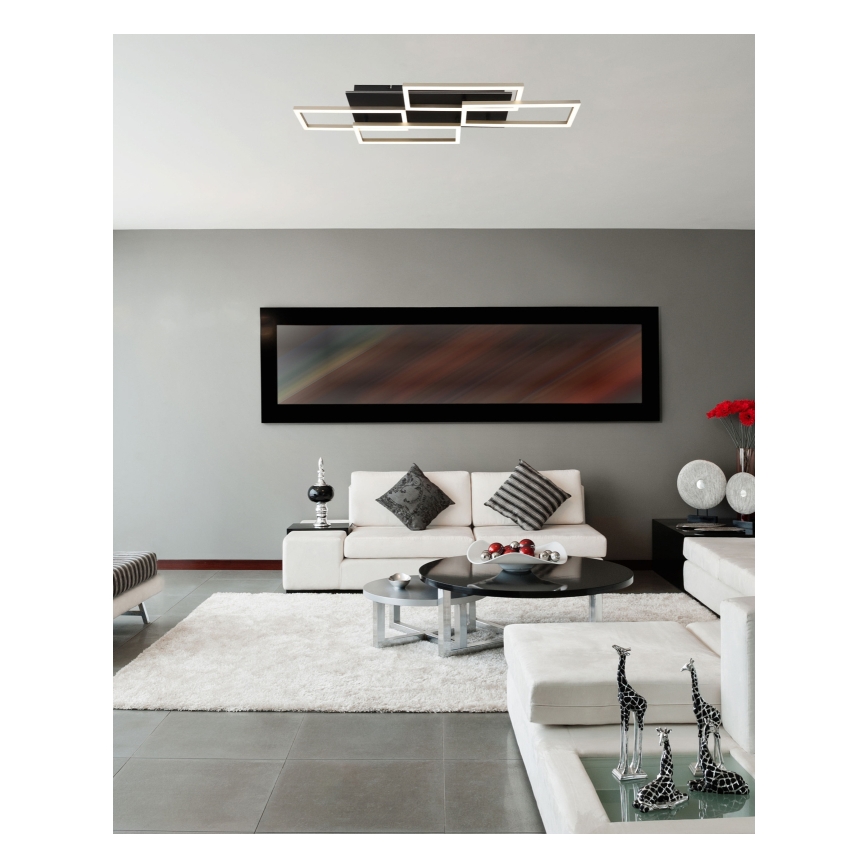 Globo - dimeriu reguliuojamas LED lubinis šviestuvas LED/40W/230V 2700-6500K 32,5x87,5 cm juodas + nuotolinis pultas