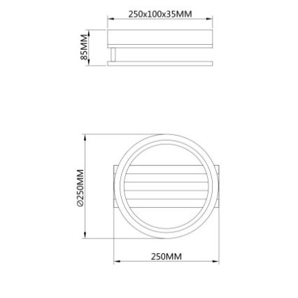 Globo - LED lubinis šviestuvas LED/10W/230V 3000/4200/600K 25x25 cm