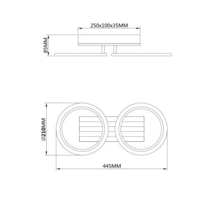 Globo - LED lubinis šviestuvas LED/15W/230V 3000/4200/6000K