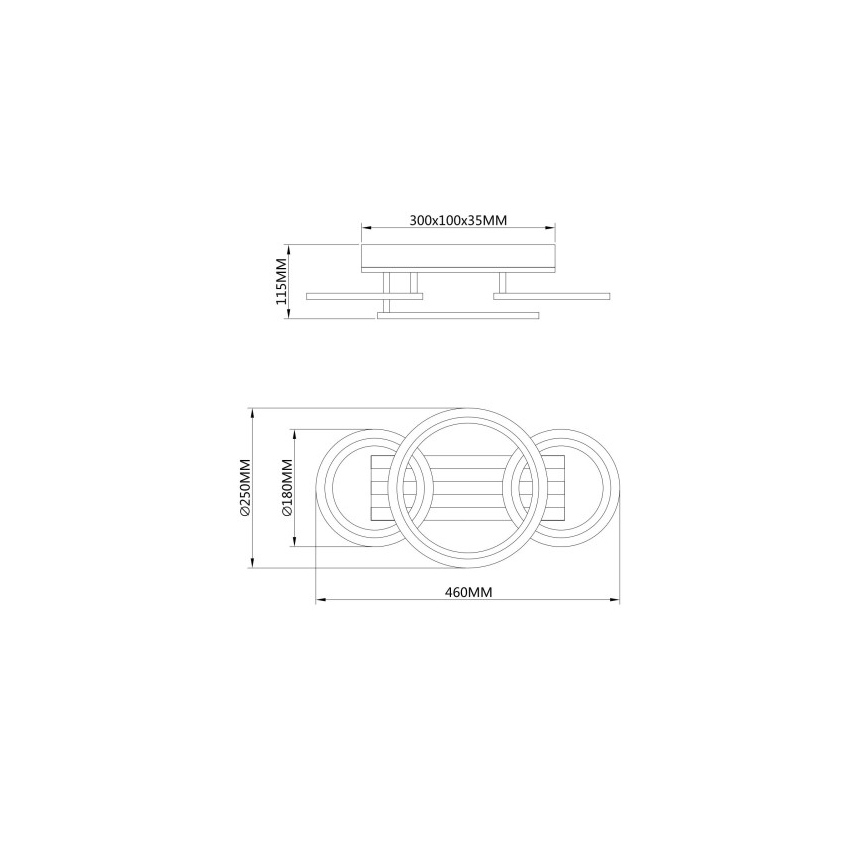 Globo - LED lubinis šviestuvas LED/21W/230V 3000/4200/600K 25x46 cm
