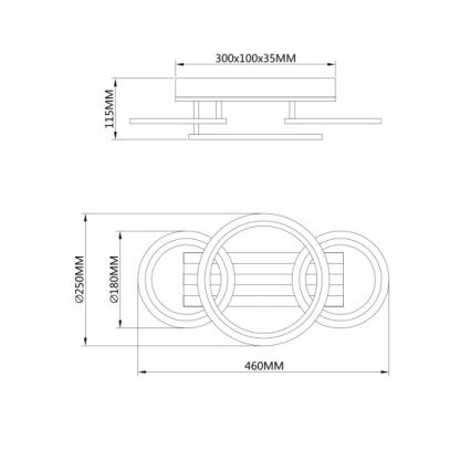 Globo - LED lubinis šviestuvas LED/21W/230V 3000/4200/6000K