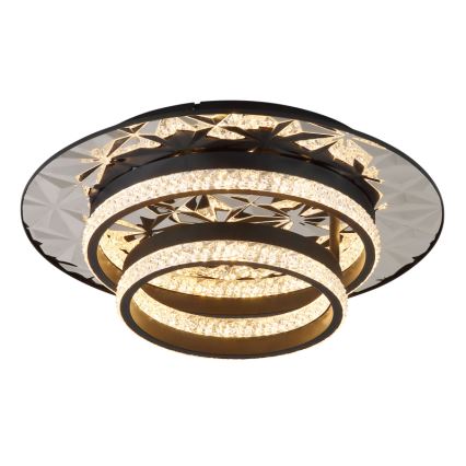 Globo - LED lubinis šviestuvas LED/24W/230V 3000K 40x50,5 cm juoda/blizgus chromas