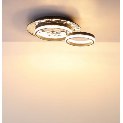 Globo - LED lubinis šviestuvas LED/24W/230V 3000K 40x50,5 cm juoda/blizgus chromas