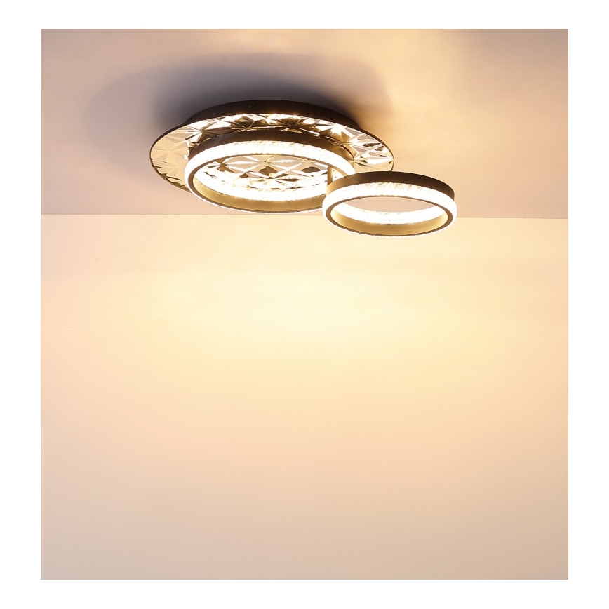Globo - LED lubinis šviestuvas LED/24W/230V 3000K 40x50,5 cm juoda/blizgus chromas