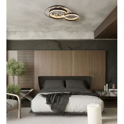 Globo - LED lubinis šviestuvas LED/24W/230V 3000K 40x50,5 cm juoda/blizgus chromas