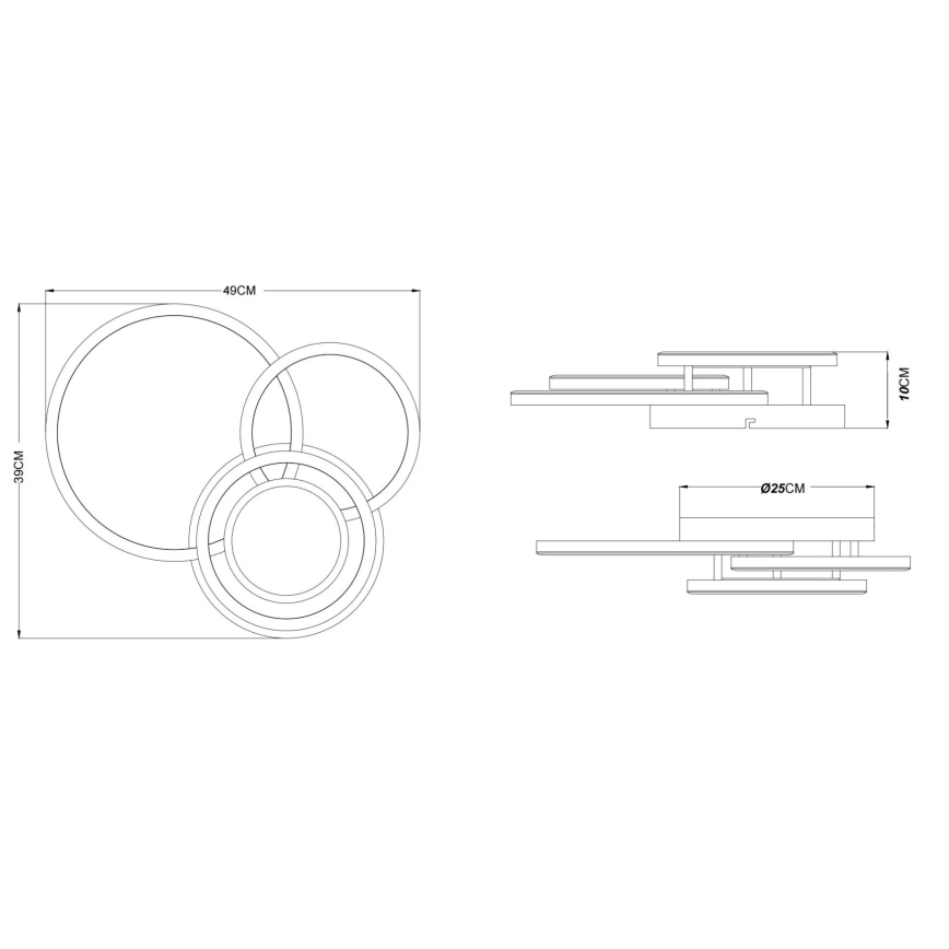 Globo - LED lubinis šviestuvas LED/40W/230V 3000K 49x39 cm