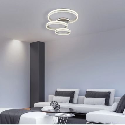 Globo - dimeriuojamas lubinis LED šviestuvas LED/72W/230V 2700-6000K sidabro spalvos + nuotolinis valdymas