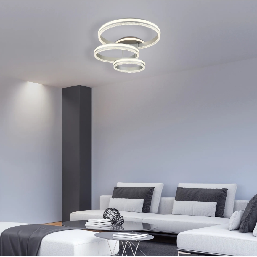 Globo - dimeriuojamas lubinis LED šviestuvas LED/72W/230V 2700-6000K sidabro spalvos + nuotolinis valdymas