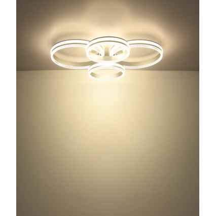 Globo - dimeriuojamas LED lubinis šviestuvas LED/90W/230V 2700-6000K sidabrinis + nuotolinio valdymo pultas
