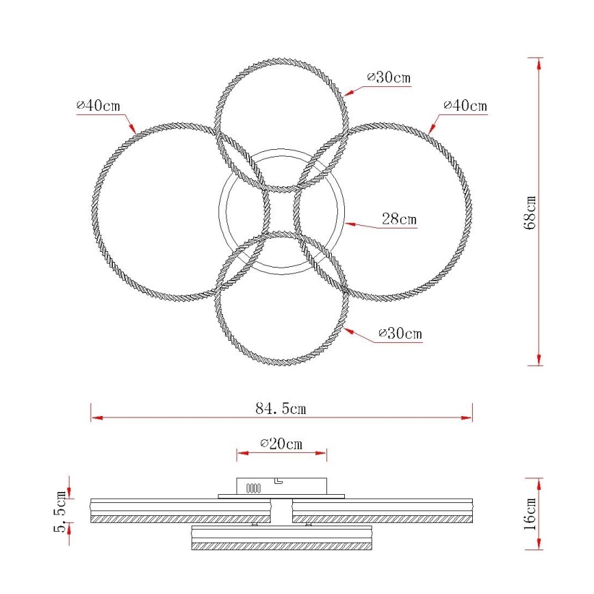 Globo - dimeriuojamas LED lubinis šviestuvas LED/90W/230V 2700-6000K sidabrinis + nuotolinio valdymo pultas