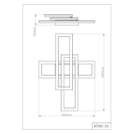 Globo - LED lubinis šviestuvas LED/24W/230V 3000/4000/6000K