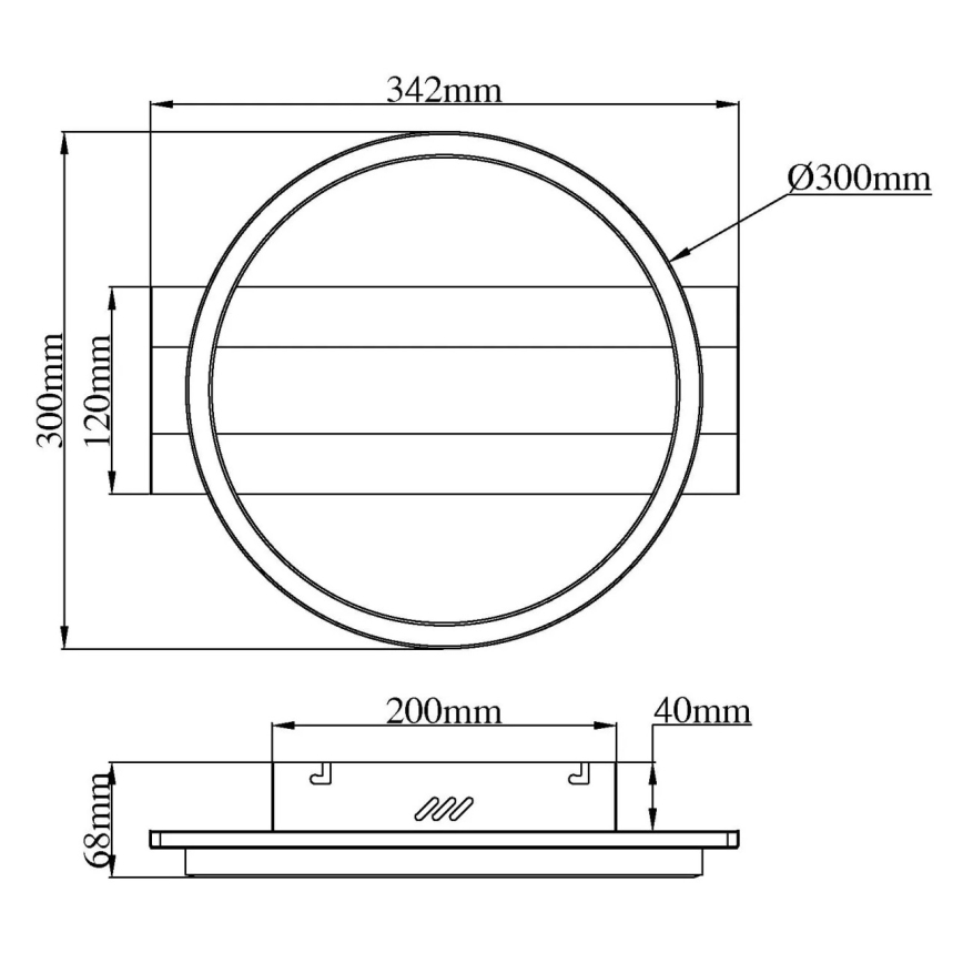 Globo - LED lubinis šviestuvas LED/24W/230V 4000K 30x34,2 cm