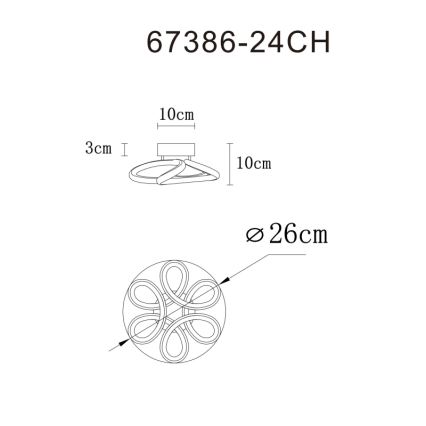 Globo - LED lubinis šviestuvas LED/24W/230V 2700/4000/6000K diametras 26 cm auksas