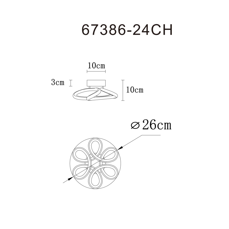 Globo - LED lubinis šviestuvas LED/24W/230V 2700/4000/6000K diametras 26 cm auksas