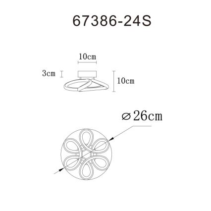 Globo - LED lubinis šviestuvas LED/24W/230V 2700/4000/6000K diametras 26 cm matinis chromas