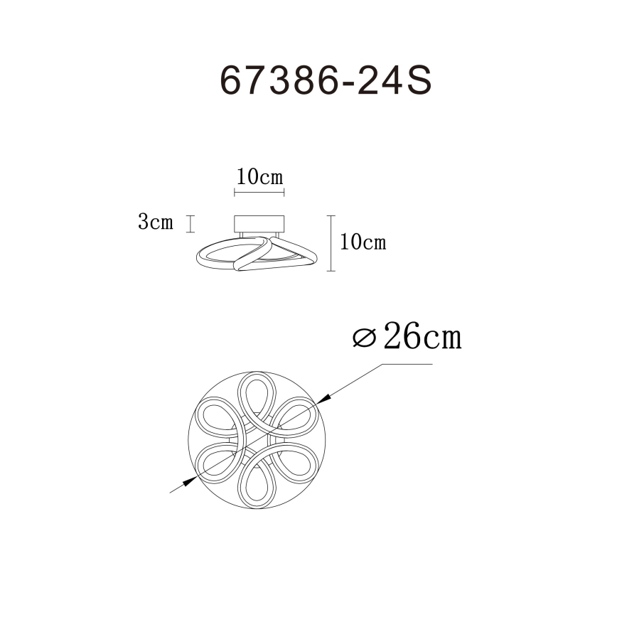 Globo - LED lubinis šviestuvas LED/24W/230V 2700/4000/6000K diametras 26 cm matinis chromas