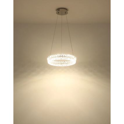 Globo - reguliuojama LED liustra ant laido LED/24W/230V 2700-6000K, skaidri + nuotolinis valdymas