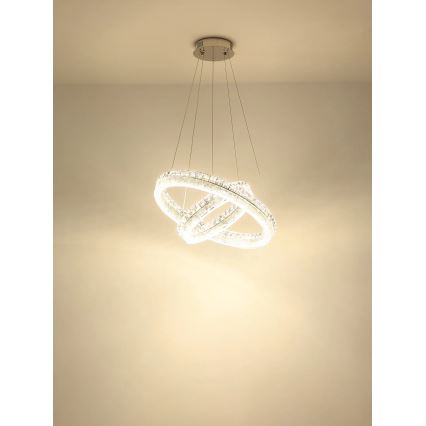 Globo - LED reguliuojama liustra ant laido LED/60W/230V 2700-6000K skaidri + nuotolinis valdymas