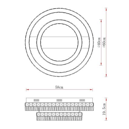 Globo - LED dimeriuojamas lubinis šviestuvas LED/60W/230V 2700-6000K skaidrus + su nuotoliniu pulteliu