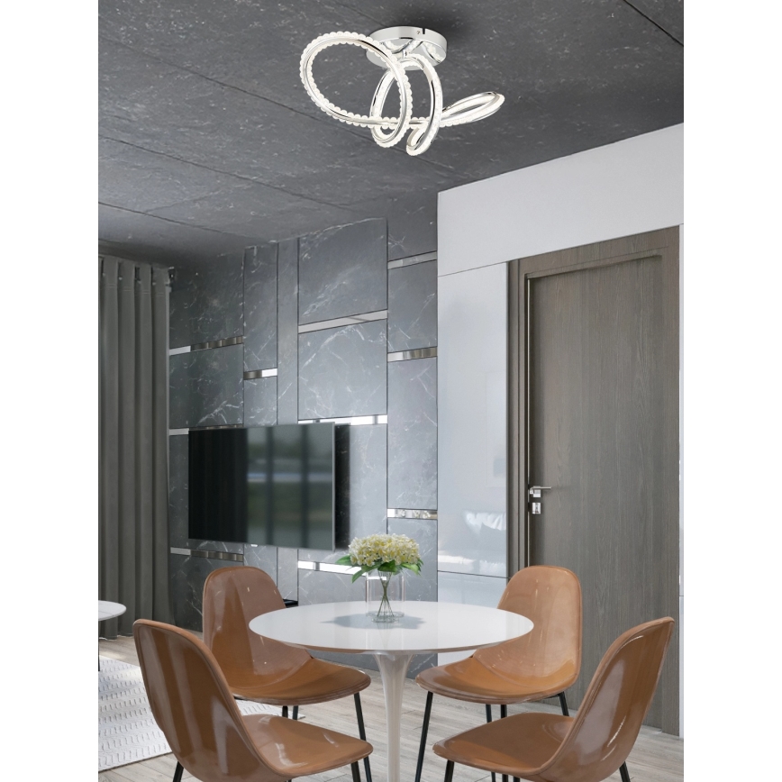 Globo - reguliuojamas LED lubų šviestuvas LED/40W/230V 2700–6000K blizgus chromas + nuotolinis pultas