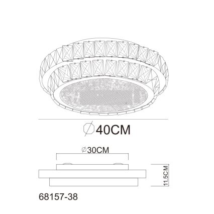 Globo - LED reguliuojamas lubinis šviestuvas LED/38W/230V 2700-6000K skersmuo 40 cm + su nuotoliniu pultu
