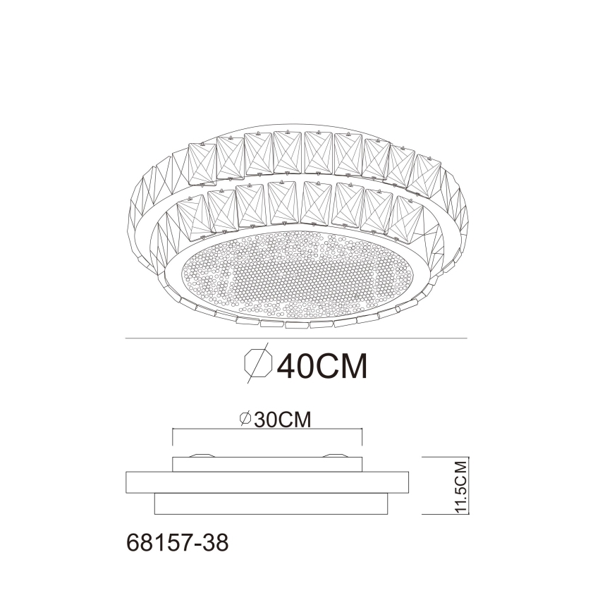 Globo - LED reguliuojamas lubinis šviestuvas LED/38W/230V 2700-6000K skersmuo 40 cm + su nuotoliniu pultu