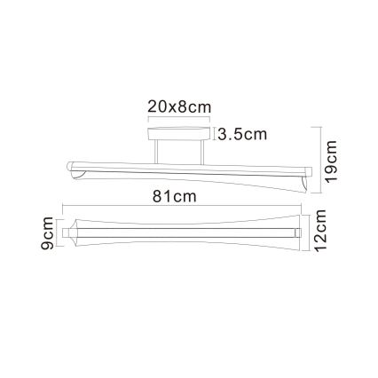 Globo - LED liustra ant strypo LED/28W/230V 2700/4000/6000K