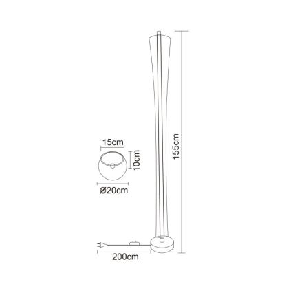 Globo - LED pastatomas šviestuvas LED/48W/230V 2700/4000/6000K