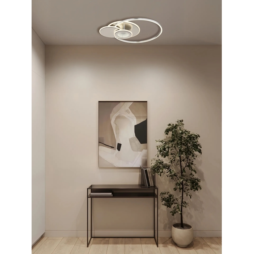 Globo - reguliuojamo ryškumo lubinis LED šviestuvas LED/24W/230V 2700-6000K sidabrinis + nuotolinis valdymas
