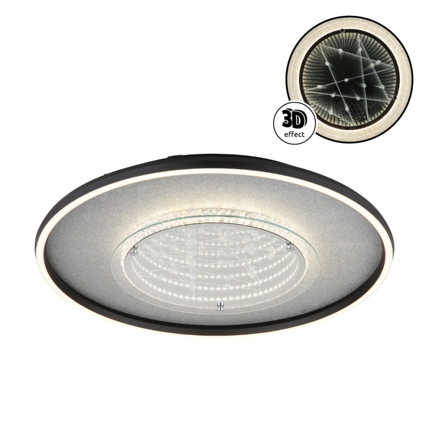 Globo - LED lubinis šviestuvas LED/40W/230V 3000/4000/6000K skersm. 51,5 cm juoda