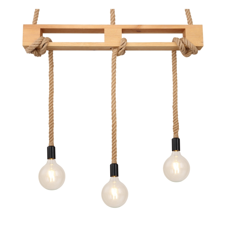 Globo - Pakabinamas sietynas 3xE27/60W/230V pušis