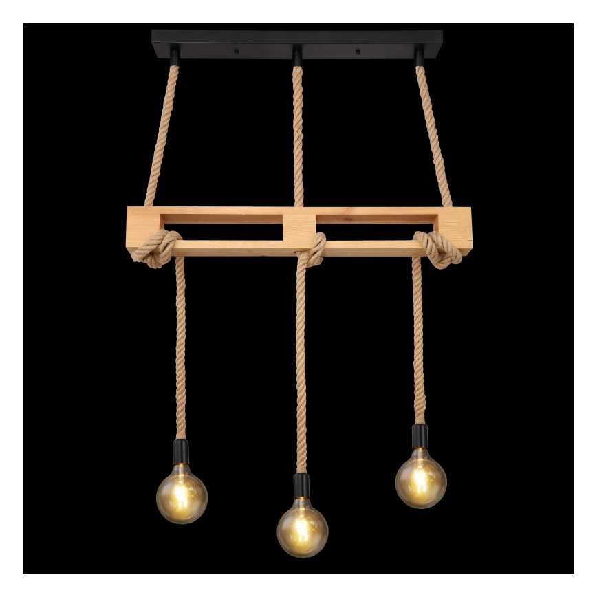 Globo - Pakabinamas sietynas 3xE27/60W/230V pušis