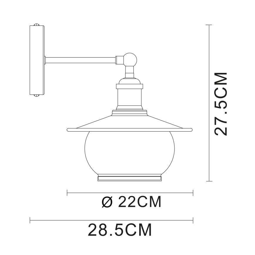 Globo - Sieninis šviestuvas 1xE27/60W/230V