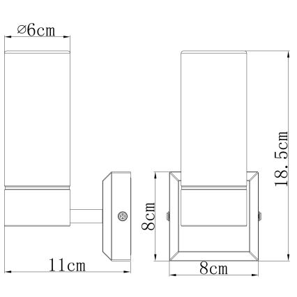 Globo - Sieninis vonios šviestuvas 1xE14/40W/230V IP44