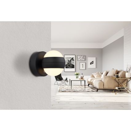 Globo - LED Pritemdomas įkraunamas jutiklinė Sieninis šviestuvas LED/1,4W/5V 1800 mAh juoda
