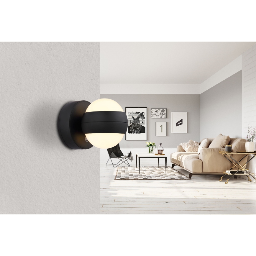 Globo - LED Pritemdomas įkraunamas jutiklinė Sieninis šviestuvas LED/1,4W/5V 1800 mAh juoda