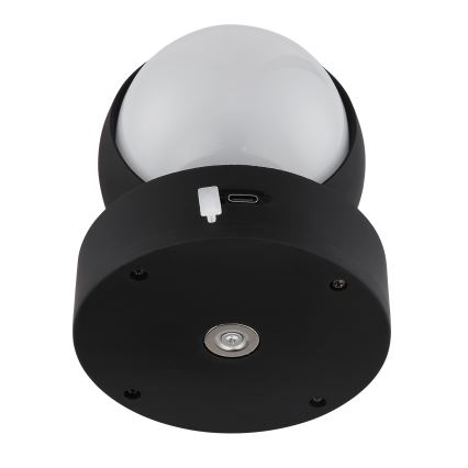 Globo - LED Pritemdomas įkraunamas jutiklinė Sieninis šviestuvas LED/1,4W/5V 1800 mAh juoda