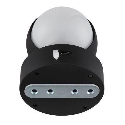 Globo - LED Pritemdomas įkraunamas jutiklinė Sieninis šviestuvas LED/1,4W/5V 1800 mAh juoda