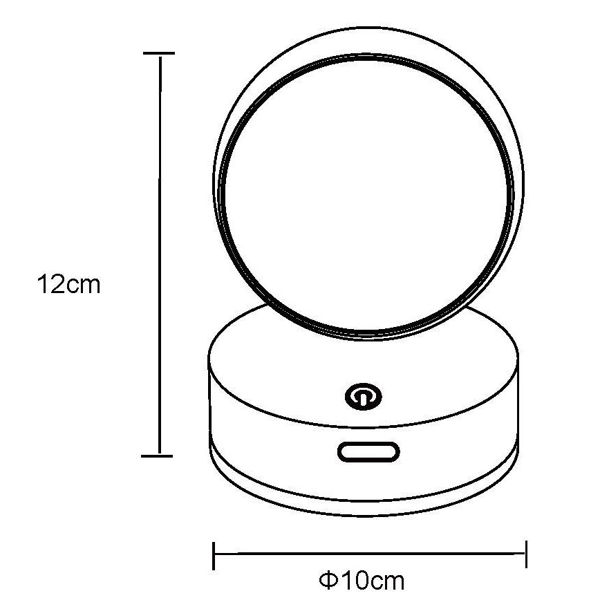 Globo - LED Pritemdomas įkraunamas jutiklinė Sieninis šviestuvas LED/1,4W/5V 1800 mAh juoda