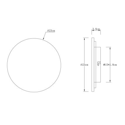 Globo - LED sieninis šviestuvas LED/12W/230V 3000K Ø 23 cm travertinas