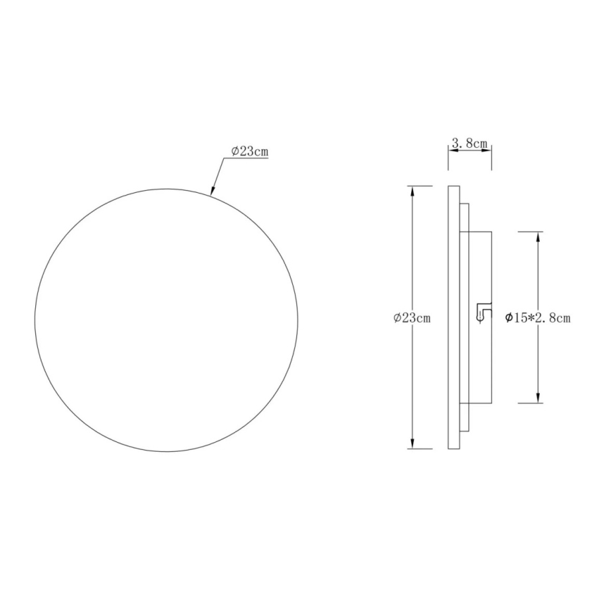 Globo - LED sieninis šviestuvas LED/12W/230V 3000K Ø 23 cm travertinas