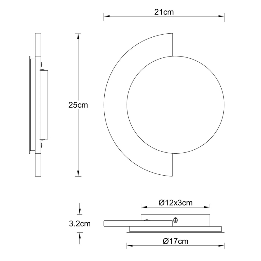 Globo - LED sieninis šviestuvas LED/12W/230V 3000K Ø 25 cm travertinas