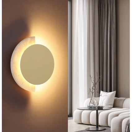 Globo - LED sieninis šviestuvas, 8 W, 230 V, 3000 K, skersmuo 20 cm, travertinas