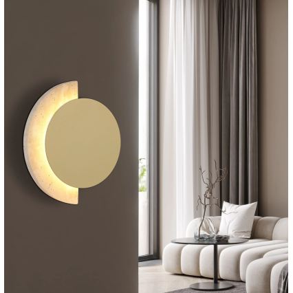 Globo - LED sieninis šviestuvas, 8 W, 230 V, 3000 K, skersmuo 20 cm, travertinas