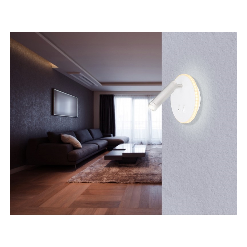 Globo - LED Sieninis akcentinis šviestuvas LED/6W + LED/1W/230V