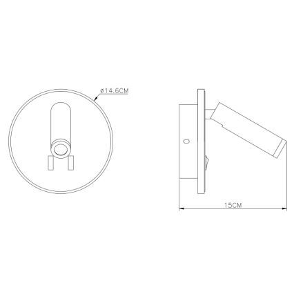 Globo - LED Sieninis akcentinis šviestuvas LED/6W + LED/1W/230V