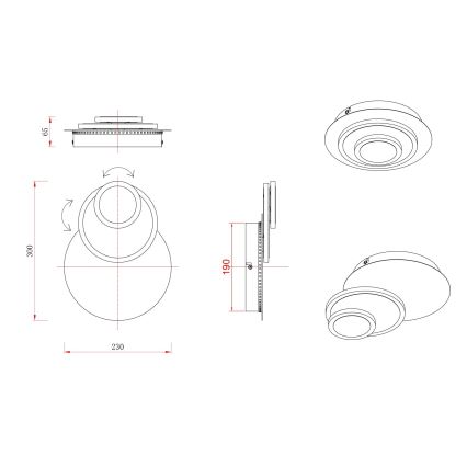 Globo - LED Lubinis šviestuvas LED/20W/230V 3000K