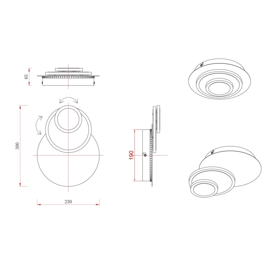 Globo - LED Lubinis šviestuvas LED/20W/230V 3000K