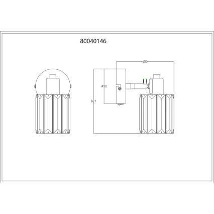 Globo - Sieninis akcentinis šviestuvas 1xE14/40W/230V